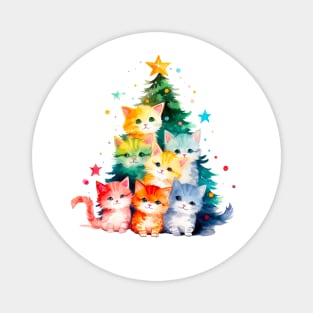 Cat Christmas Tree Magnet